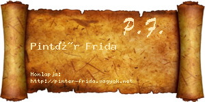 Pintér Frida névjegykártya